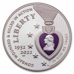 2022-W Purple Heart HOH Colorized $1 Silver Prf (w/Box & CoA)