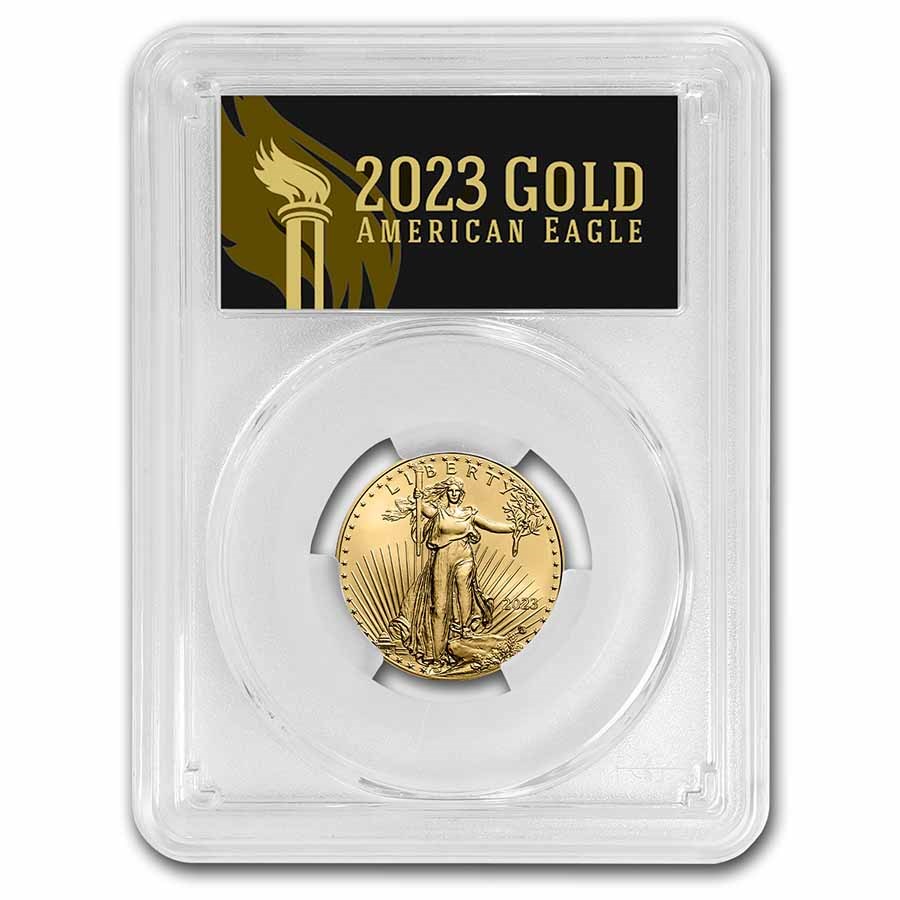 2023 1/4 oz American Gold Eagle MS-70 PCGS (FDI, Black)