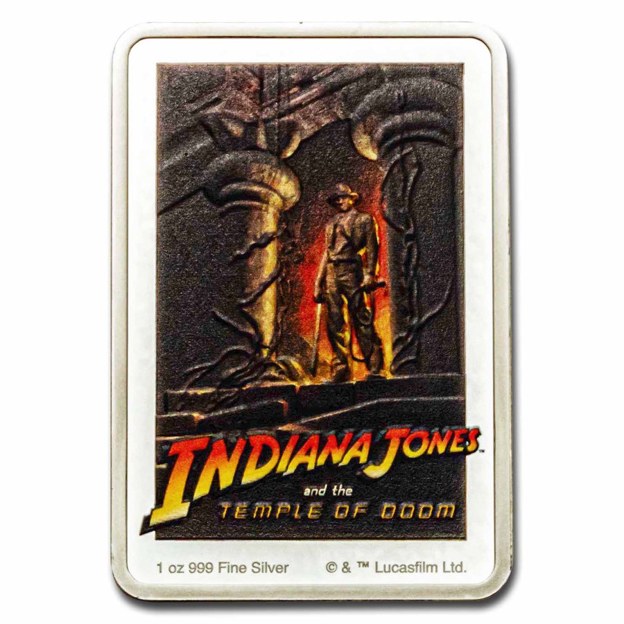 2023 1 oz Ag Coin $2 Indiana Jones and the Temple of Doom Poster