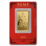 2023 1 oz Gold Bar - PAMP Suisse Year of the Rabbit (In Assay)