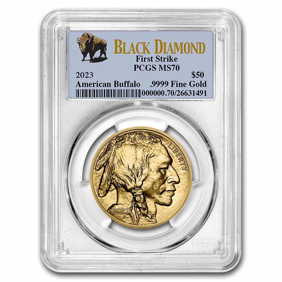 2023 1 oz Gold Buffalo MS-70 PCGS (FS, Black Diamond)