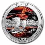 2023 1 oz Silver NATB Hawaii Volcanoes National Park (Colorized)