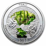 2023 1 oz Silver NATB Tennessee Great Smoky Mountains (Color)