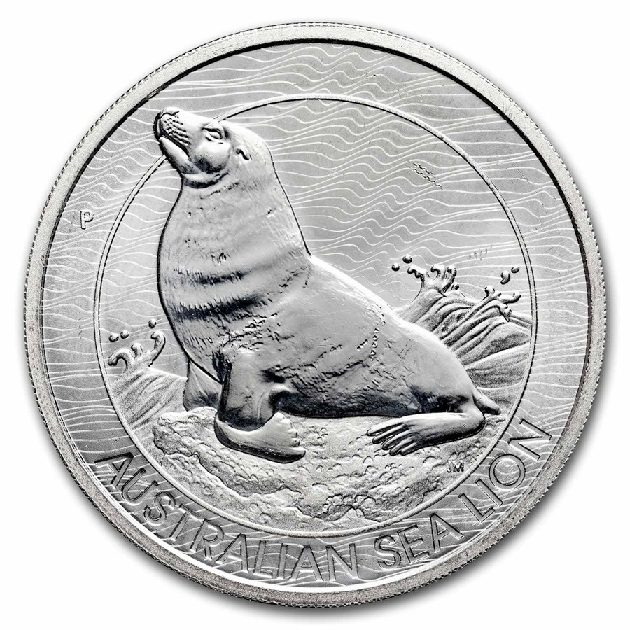 2023 AUS 1.5 oz Silver Australian Sea Lion Coin BU (Spotted)