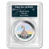 2023 AUS 1 oz Silver Swan Colorized MS-70 PCGS (FDI, Swan Label)