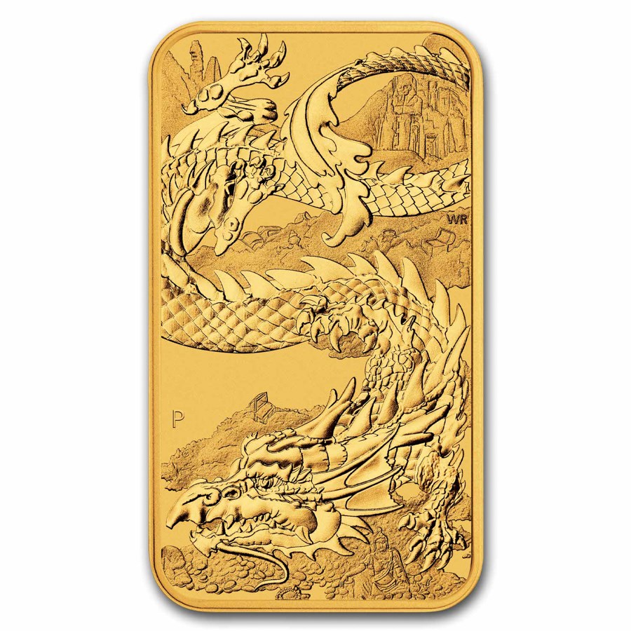 2023 Australia 1 oz Gold Dragon Rectangular Coin BU
