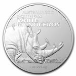 2023 Australia 1 oz Silver $1 Australian Zoo: White Rhinoceros BU