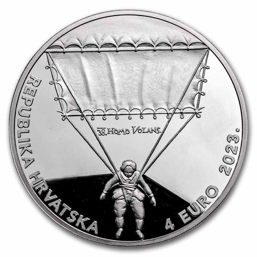 2023 Croatia 1 oz Silver Faust Vrancic (Parachute) BU
