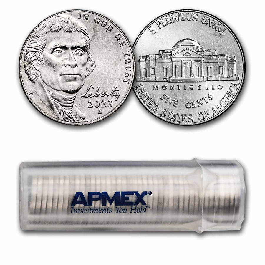 2023-D Jefferson Nickel 40-Coin Roll BU