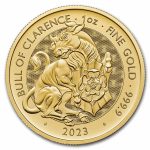2023 GB 1 oz Gold The Royal Tudor Beasts The Bull of Clarence BU
