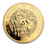 2023 GB 1 oz Gold The Royal Tudor Beasts The Yale of Beaufort BU