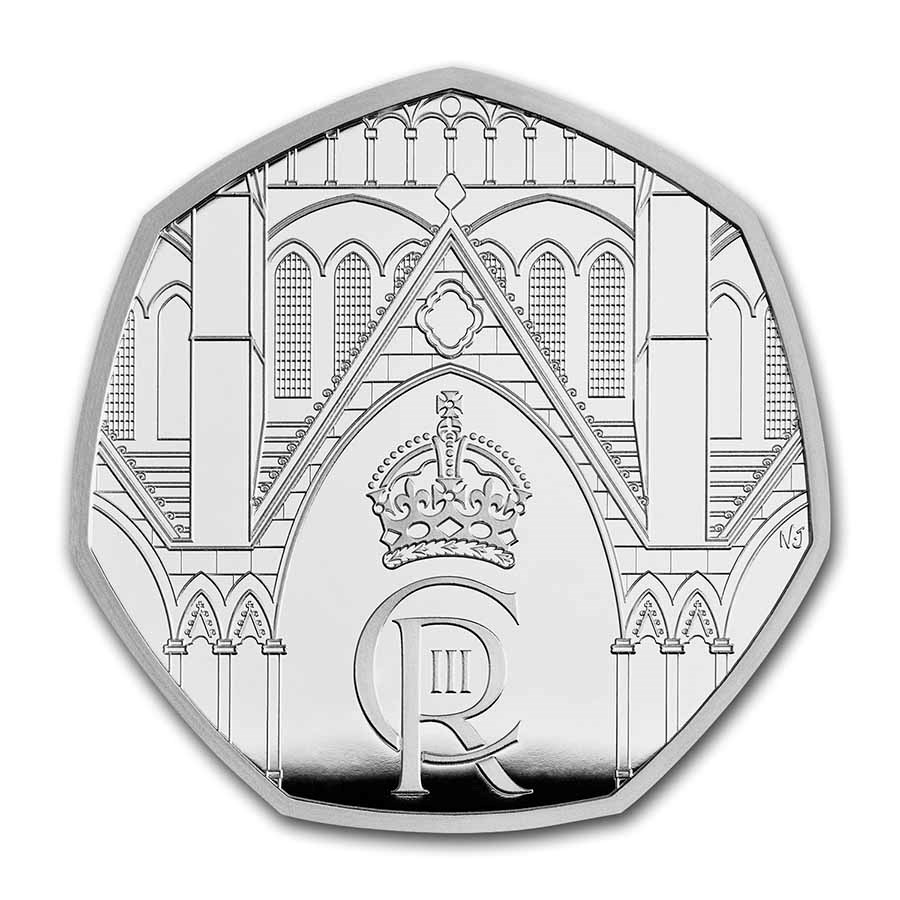 2023 GB The Coronation of His Majesty 50p Ag Prf Piedfort Coin