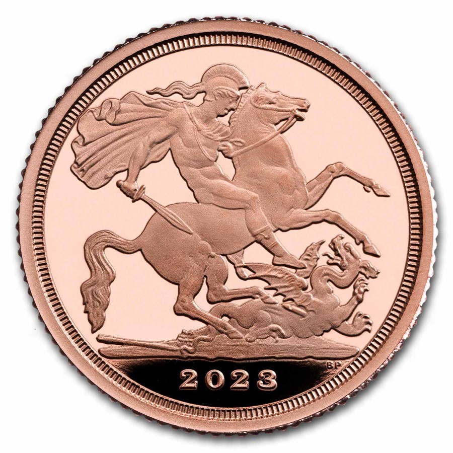 2023 GB The Coronation of His Majesty Gold 1/4 Sovereign Prf Coin