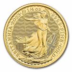 2023 Great Britain 1/4 oz Gold Britannia BU (Queen Elizabeth II)