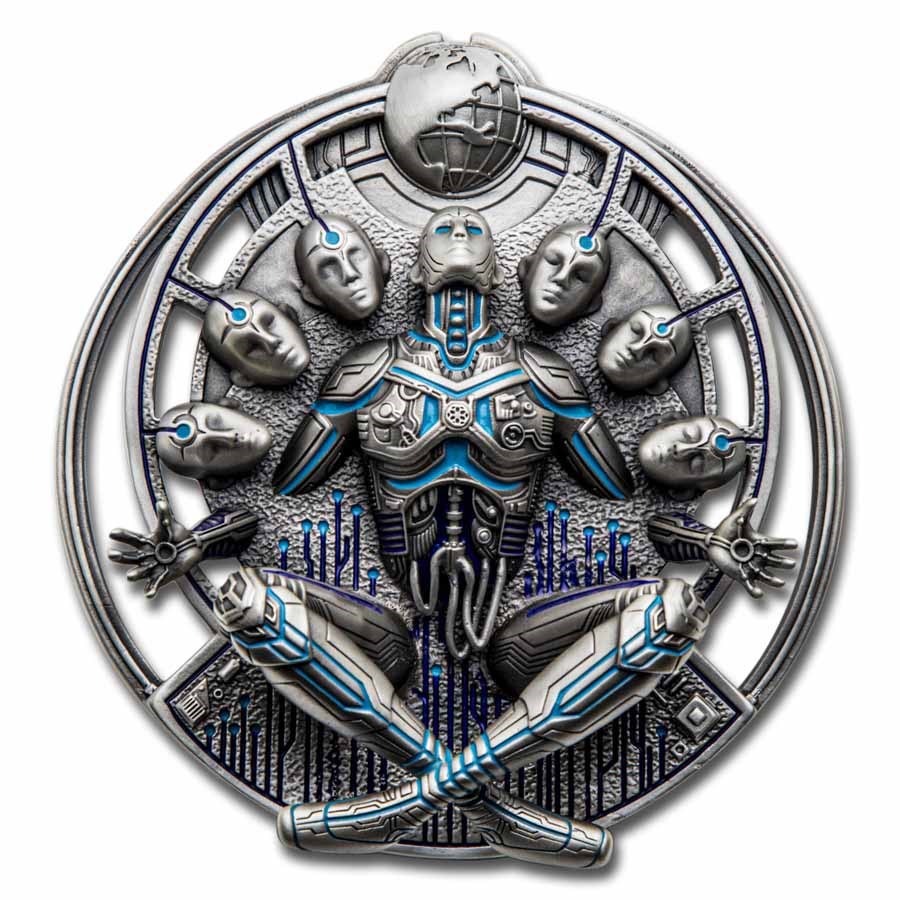 2023 Niue 10 oz Silver Antique Artificial Intelligence