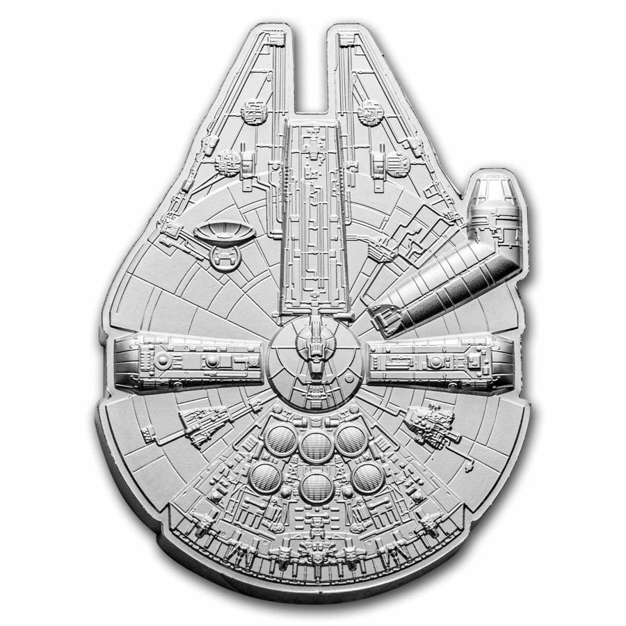 2023 Niue 2 oz Silver $5 Star Wars Millennium Falcon Shaped Coin