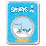 2023 Niue Colorized 1 oz Silver $2 Smurfs Christmas Carol in TEP