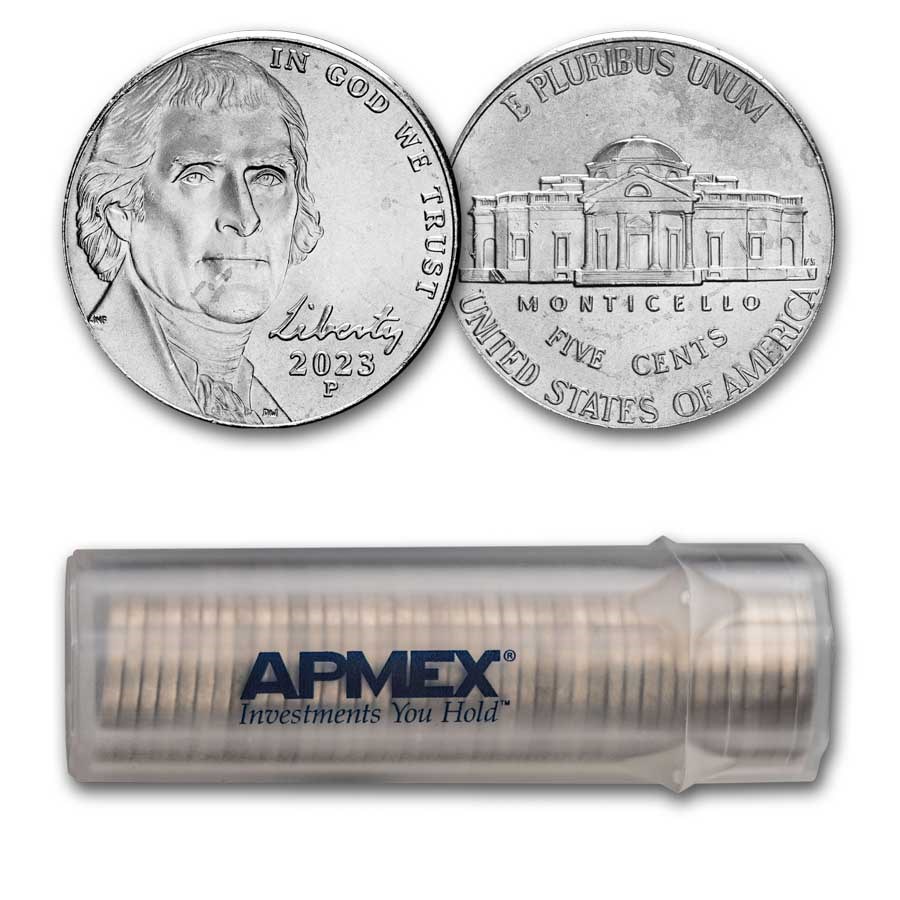 2023-P Jefferson Nickel 40-Coin Roll BU