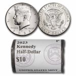 2023-P Kennedy Half Dollar 20-Coin Roll BU (Mint Wrapped)