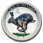 2023 Palau 1 oz Silver Year of the Rabbit (No Box/COA) Colorized