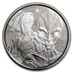 2023 Republic of Ghana 1 oz Silver 20 Cedis Space Alien BU