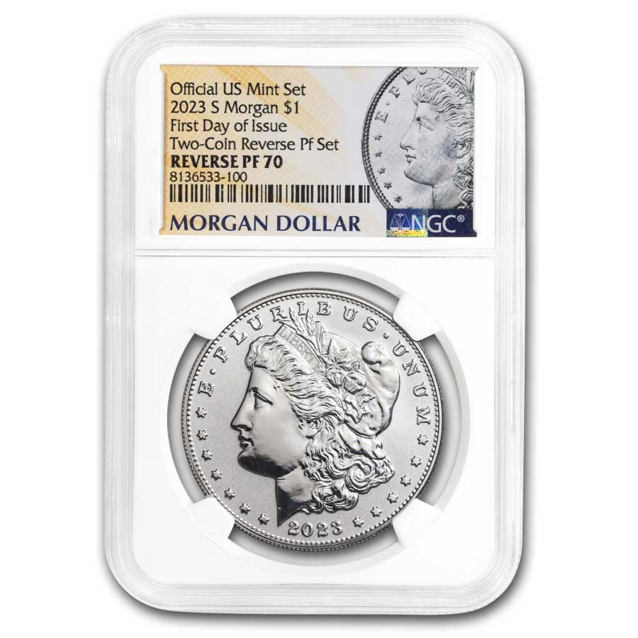 2023-S Morgan & Peace Dollar Reverse Proof Set PF-70 NGC (FDI)