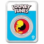 2023 Samoa 1 oz Silver Looney Tunes Tweety Colorized with TEP