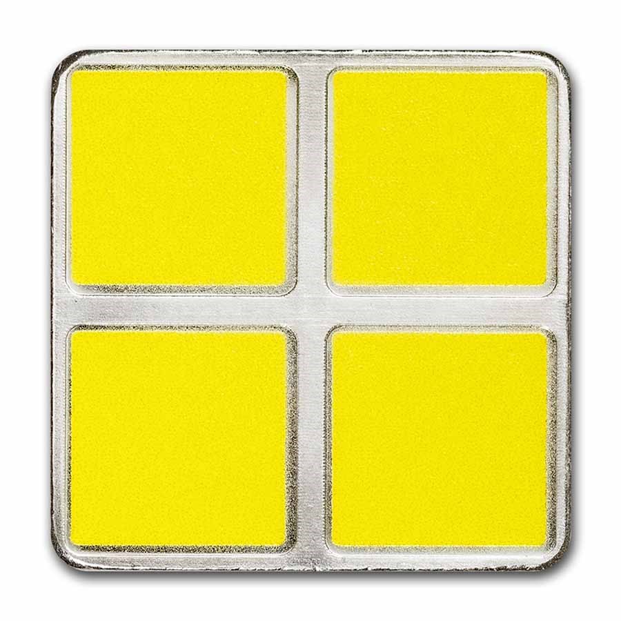 2023 Tetris™ Niue 1 oz Silver $2 O-Tetrimino Block (Yellow)