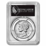 2023-W 1 oz Burnished Palladium Eagle SP-70 PCGS (FDI, Black)