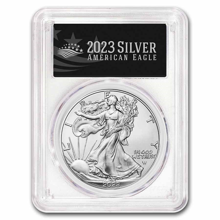 2023-W 1 oz Proof Silver American Eagle PR-70 PCGS (FDI, Black)