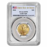 2024 1/4 oz American Gold Eagle MS-70 PCGS (First Day of Issue)