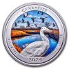 2024 1 oz Ag NATB Delaware Bombay Hook Wildlife Refuge (Color)