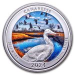 2024 1 oz Ag NATB Delaware Bombay Hook Wildlife Refuge (Color)