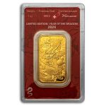 2024 1 oz Gold Bar - Argor-Heraeus Year of the Dragon (Assay)
