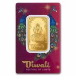 2024 1 oz Gold Bar - PAMP PAMP Suisse Diwali Lakshmi & Peacocks