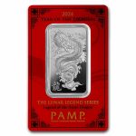 2024 1 oz Silver Bar - PAMP Legend of the Azure Dragon
