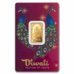2024 5 gram Gold Bar - PAMP Suisse Diwali Lakshmi & Peacocks