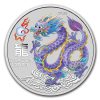 2024 AUS 1 oz Silver Lunar Lilac Dragon Sydney Money Expo in Card