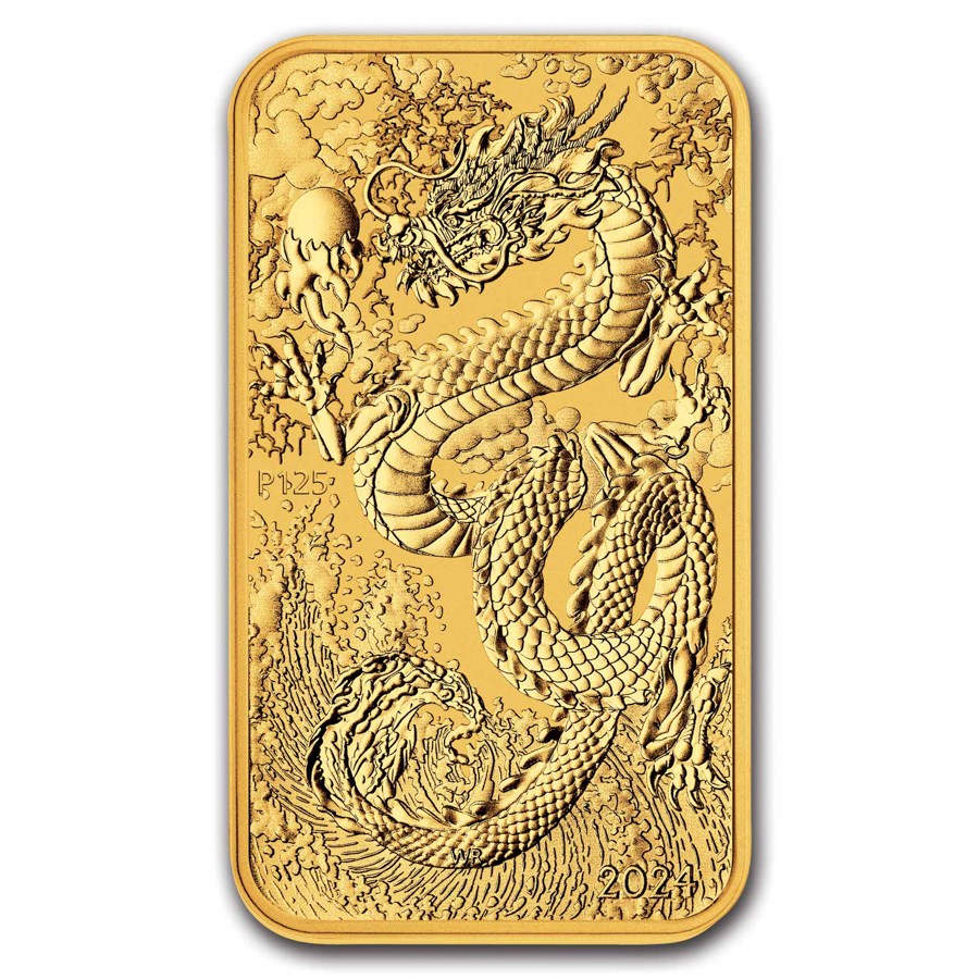 2024 Australia 1 oz Gold Dragon Rectangular Coin BU