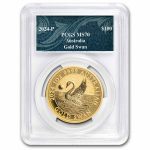 2024 Australia 1 oz Gold Swan MS-70 PCGS (Swan Label)