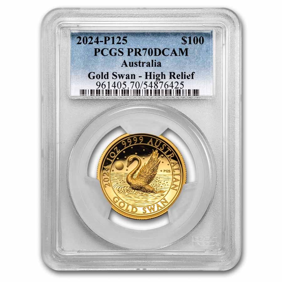 2024 Australia 1 oz Gold Swan PR-70 PCGS DCAM HR