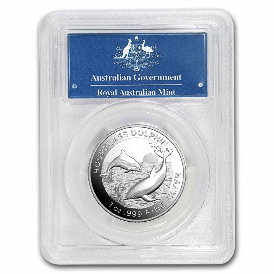 2024 Australia 1 oz Silver Dolphin PR-70 PCGS (First Day, HR)