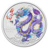 2024 Australia 1 oz Silver Lunar Colorized Lilac Dragon Capsule