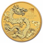 2024 Australia 2 oz Gold Lunar Dragon BU (Series III)