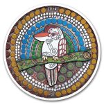 2024 Australia 2 oz Silver Colorized Kookaburra (Antiqued)