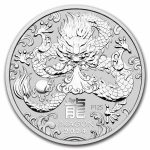 2024 Australia 2 oz Silver Lunar Dragon BU (Series III)