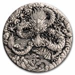 2024 Australia 2 oz Silver Year of the Dragon Antiqued (No Box)