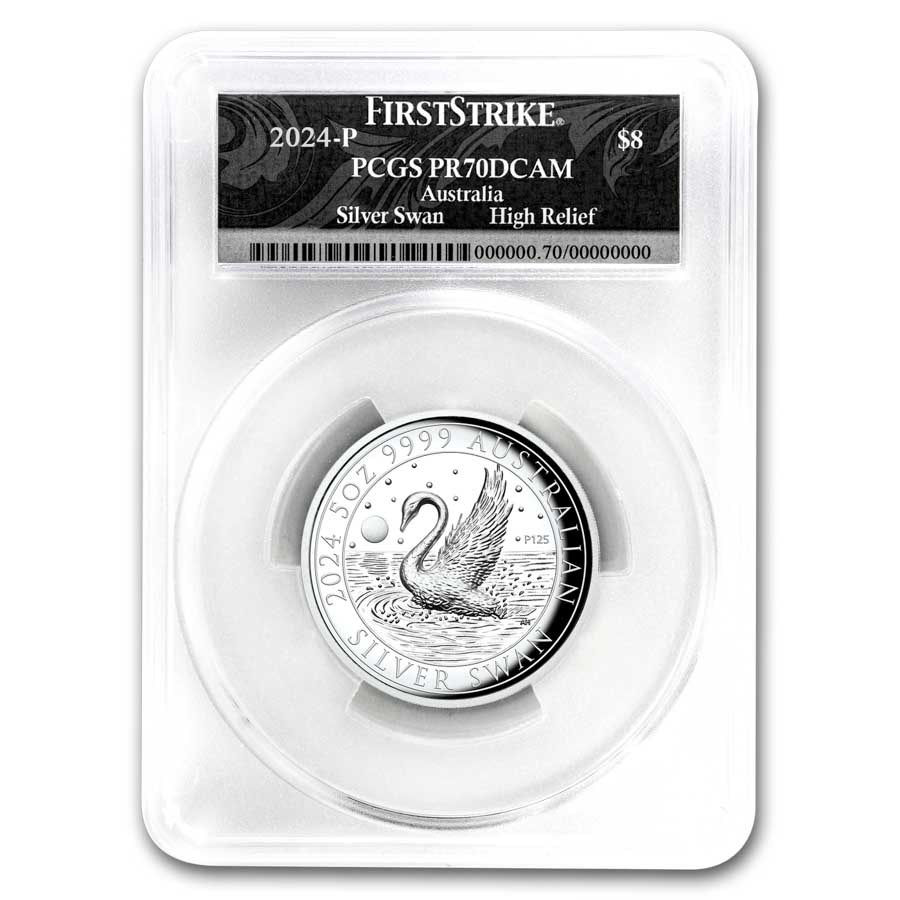 2024 Australia 5 oz Silver Swan PR-70 PCGS HR (FS, Swan Label)