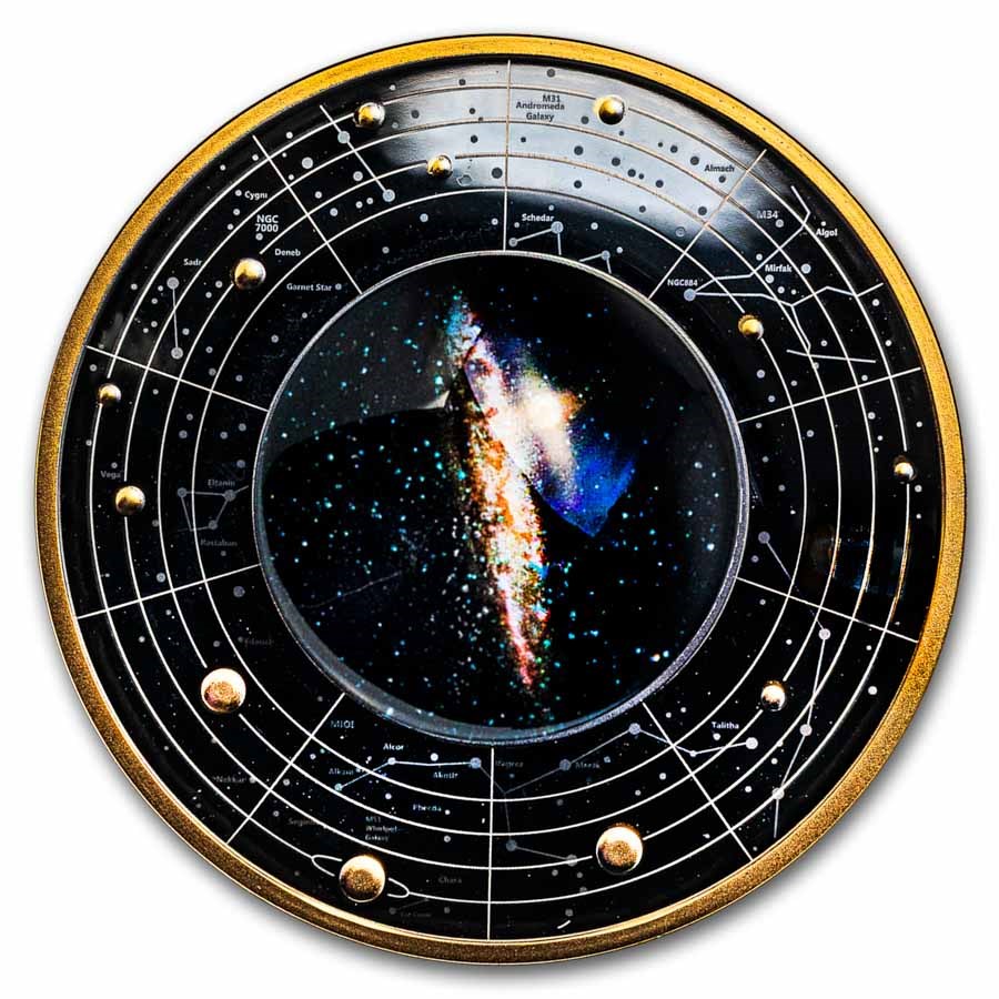 2024 Cameroon Silver Solar System: Galaxy NGC 4945 (w/ Box & COA)