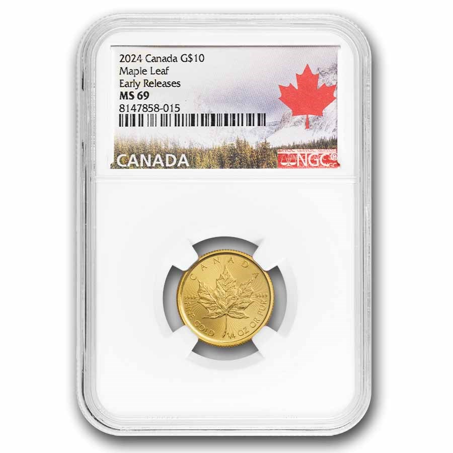 2024 Canada 1/4 oz Gold Maple Leaf BU NGC MS69 ER
